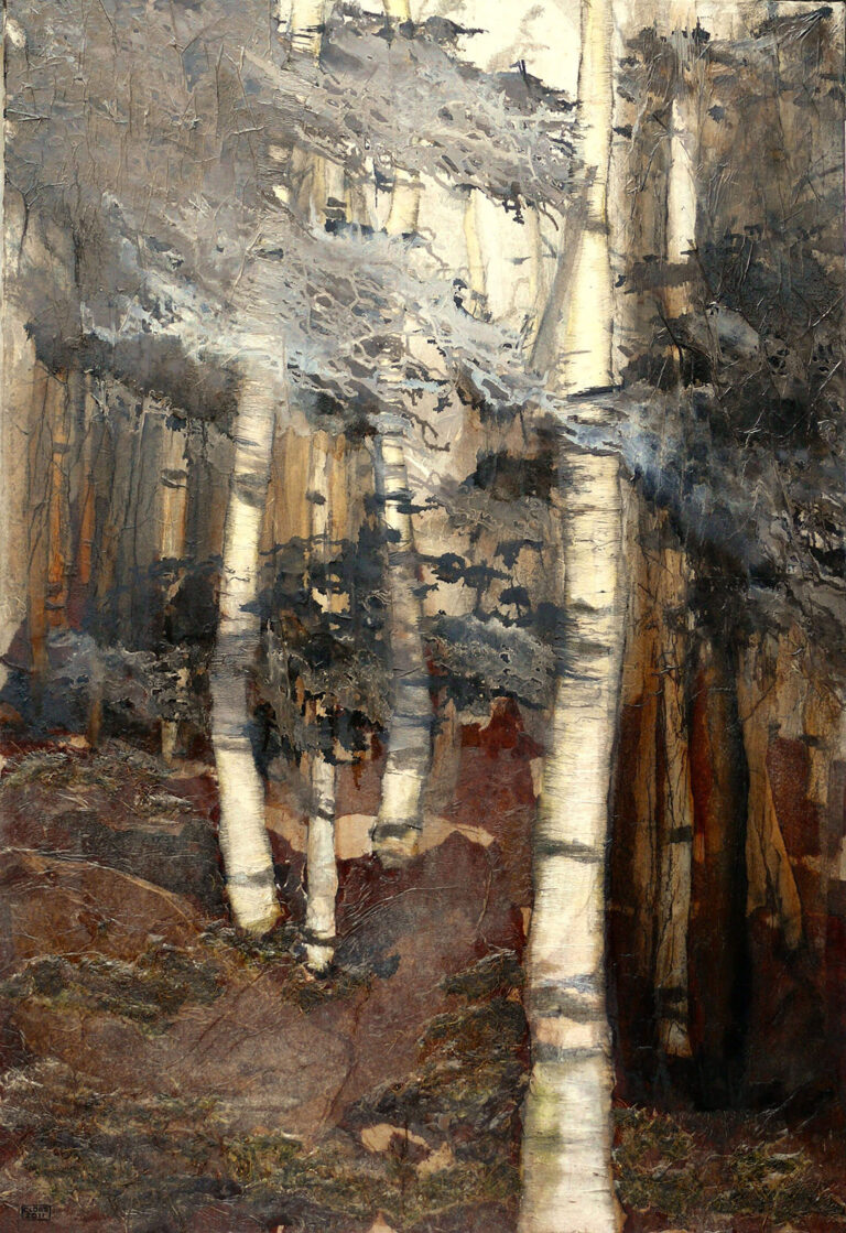 Bouleaux n°7 - 1,30mx0,89m - Vendu