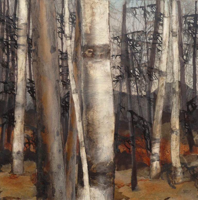 Bouleaux n°18 - 1m x 1m