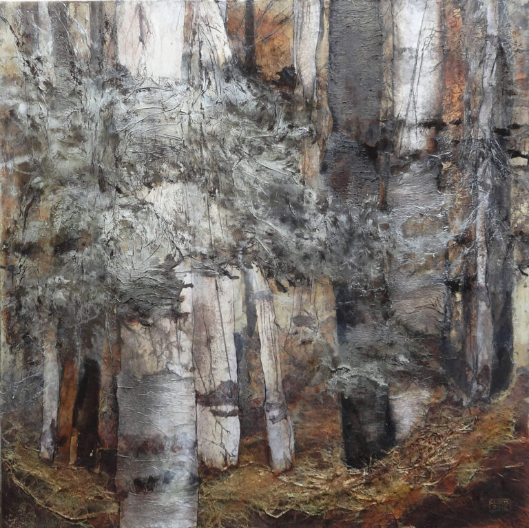 Bouleaux n°32 - 0,80mx0,80m - Vendu