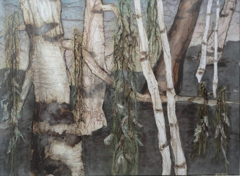 Bouleaux n°43 - 1m x 0,73m - Vendu