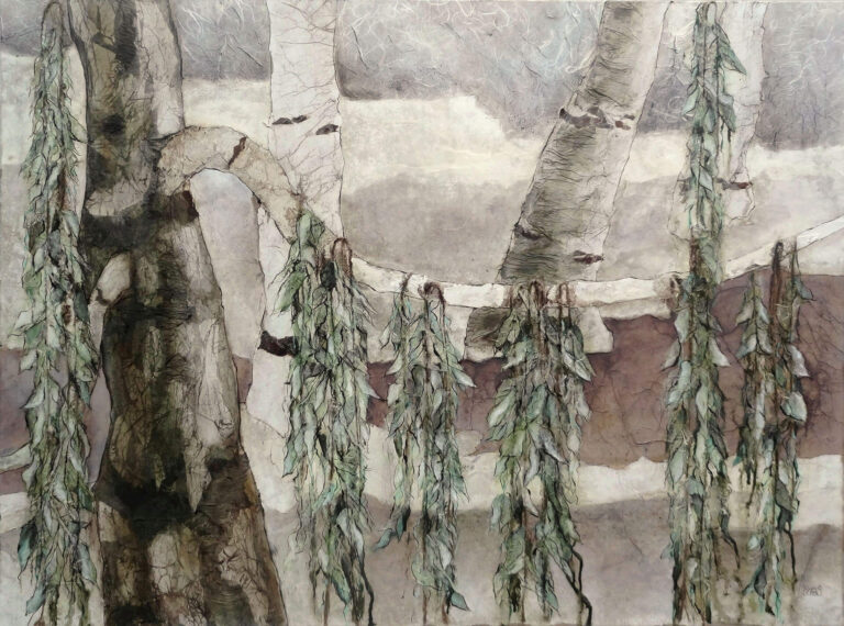 Bouleaux n°45 - 1,30m x 0,97m - Vendu