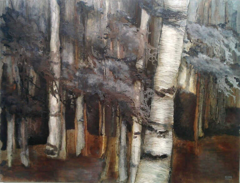 Bouleaux n°5 - 1,16mx0,89m - Vendu