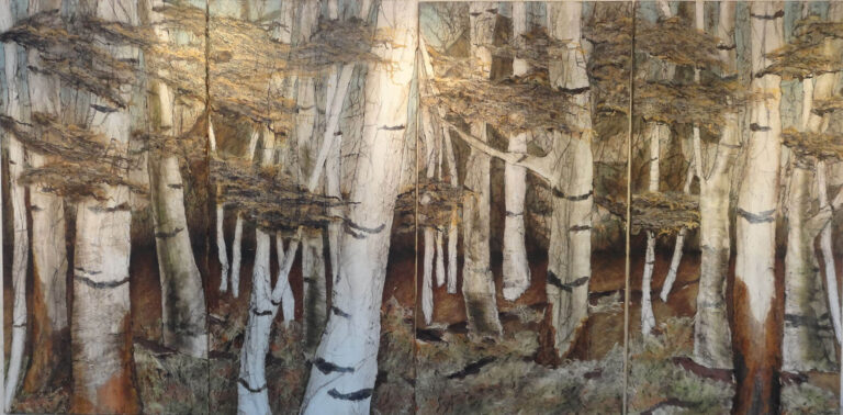 Bouleaux n°60 - 2,40m x 1,20m - Vendu