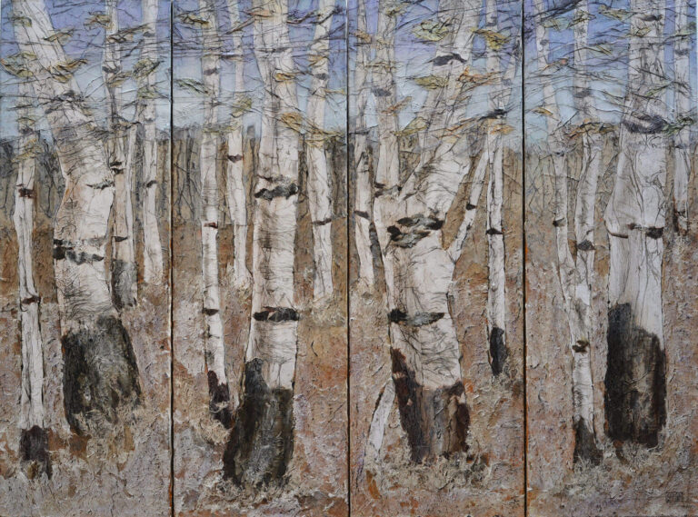 Bouleaux n°66 - 1,20mx 0,90m - Vendu